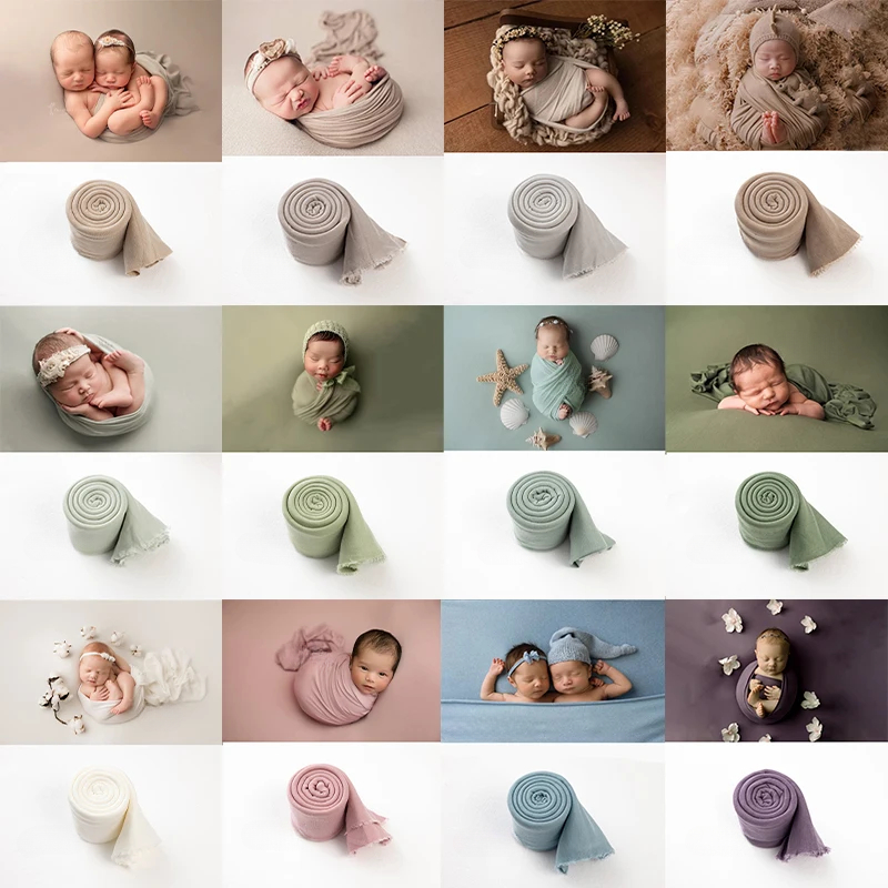 Photography Background - 40/150 ซม.ทารกแรกเกิดการถ่ายภาพ Props ฉากหลังยืดนุ่ม Wraps Bebe