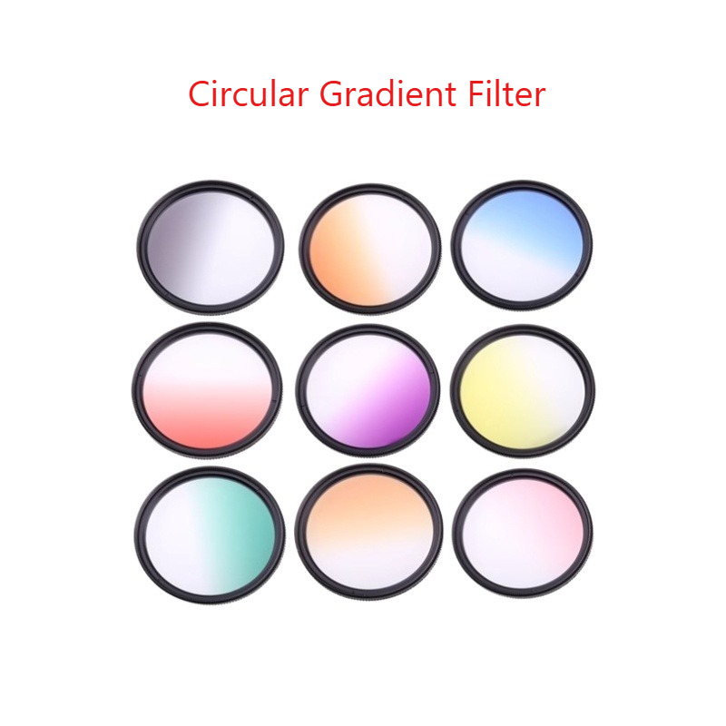 Photography Yellow Filter - ฟิลเตอร์ไล่ระดับสีแบบปรับได้ ฟิลเตอร์ไล่ระดับสีแดง/ส้ม/เหลือง/น้ำเงิน/ม่วง/เทา สำหรับการถ่ายภาพภูมิทัศน์ ขาวดำ กล้อง DSLR