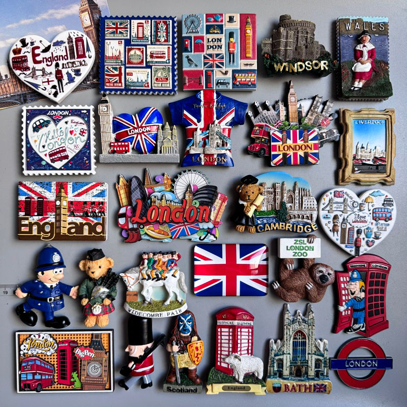 Photography Uk - ของที่ระลึกจากอังกฤษ แม่เหล็กติดตู้เย็น ประเทศอังกฤษ ลอนดอน ทหาร หมี