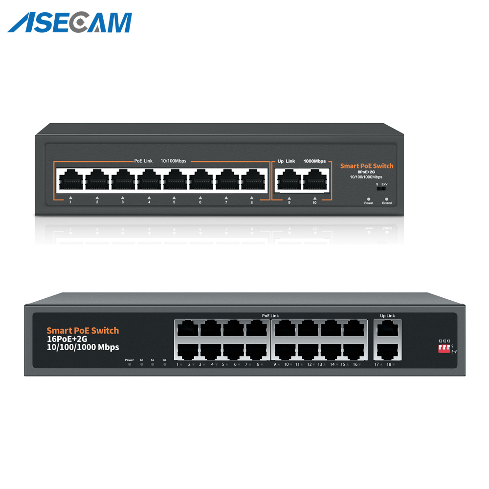 Photography Uk - สวิตช์8/16 POE 48V-52V POE พอร์ต10/1000Mbps IEEE