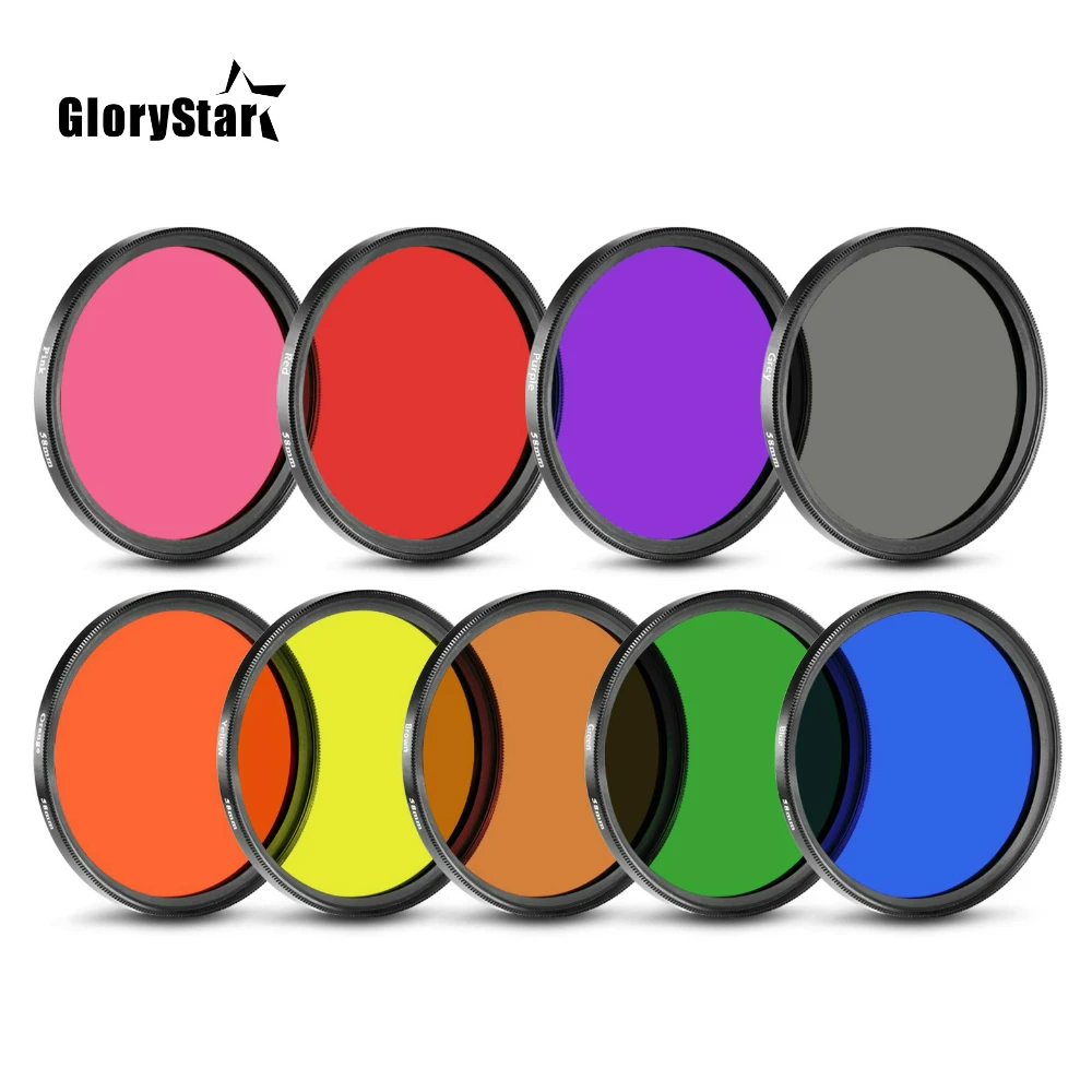 Photography Yellow Filter - สี FLD สีส้มสีแดงสีเหลืองสีเขียวสีเขียวกรอง 30 มม.37 มม.40.5