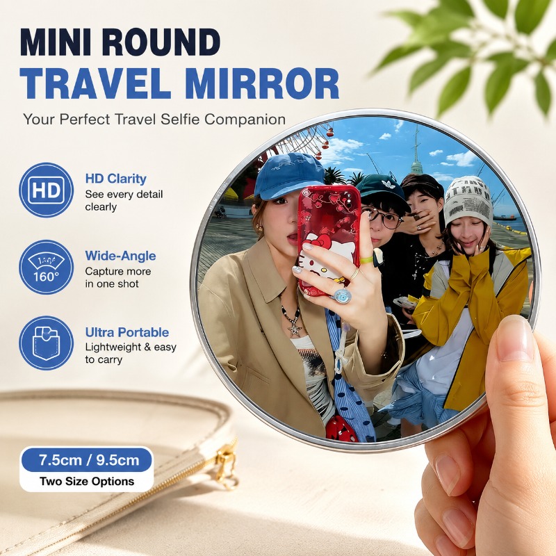Photography Outdoor - กระจกนูนทรงกลมแบบพกพา มุมมองกว้าง อุปกรณ์เสริมสำหรับถ่ายภาพ ทำมือ DIY อุปกรณ์เสริมสำหรับถ่ายภาพการเดินทาง