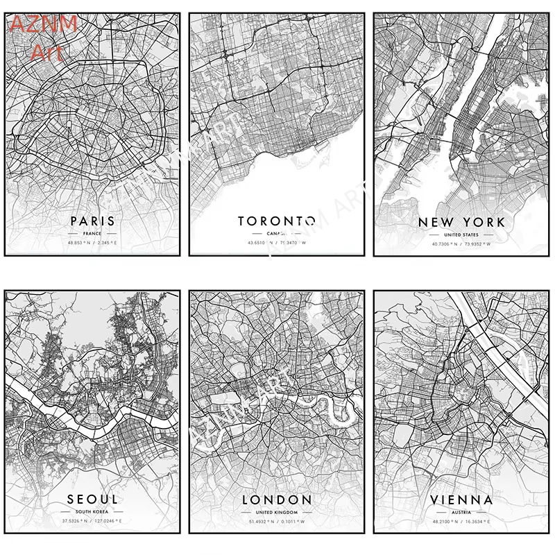 แผนที่เมืองงานศิลปะโปสเตอร์ปาร - Photography Mapped บทวิจารณ์และราคา