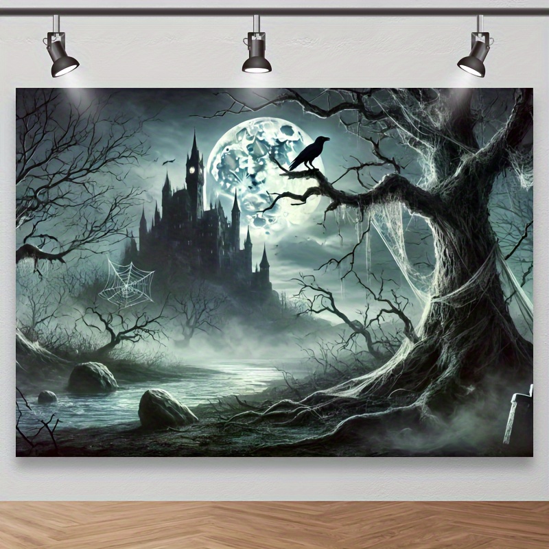 ผ้าฉากหลังฮาโลวีนลายปราสาทผีพร - Photography Dark Cloth บทวิจารณ์และราคา