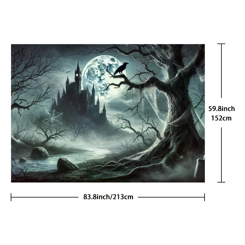 ผ้าฉากหลังฮาโลวีนลายปราสาทผีพร - Photography Dark Cloth บทวิจารณ์และราคา