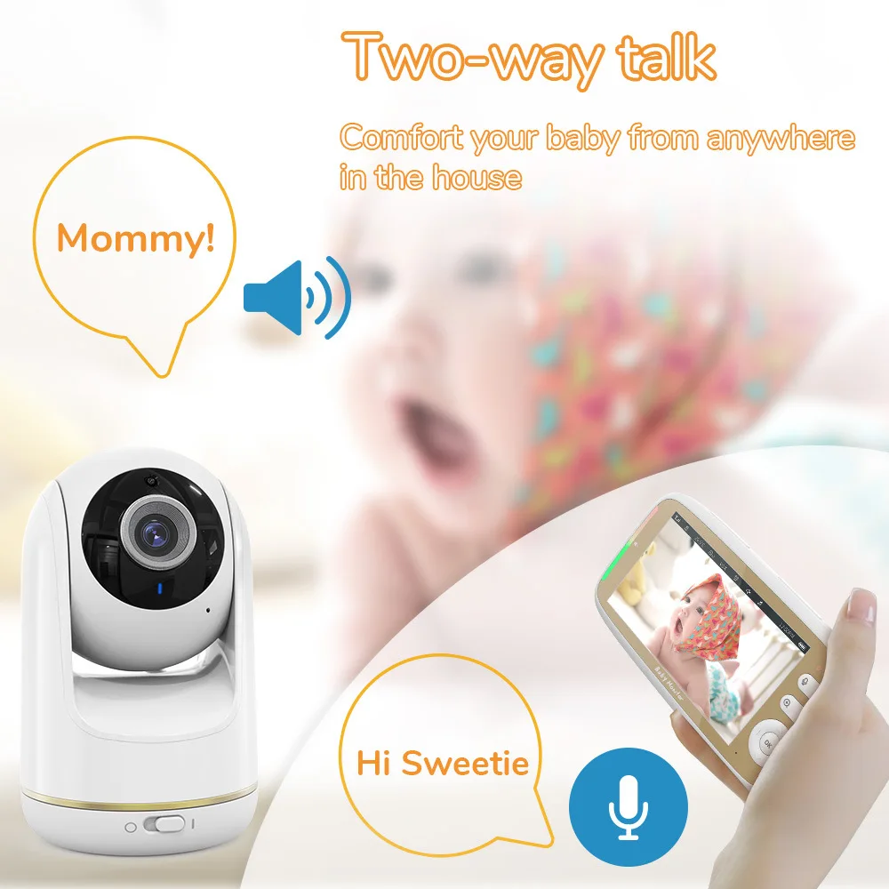 5 นิ้วในร่ม Baby Monitor 720P  - Photography Uk บทวิจารณ์และราคา