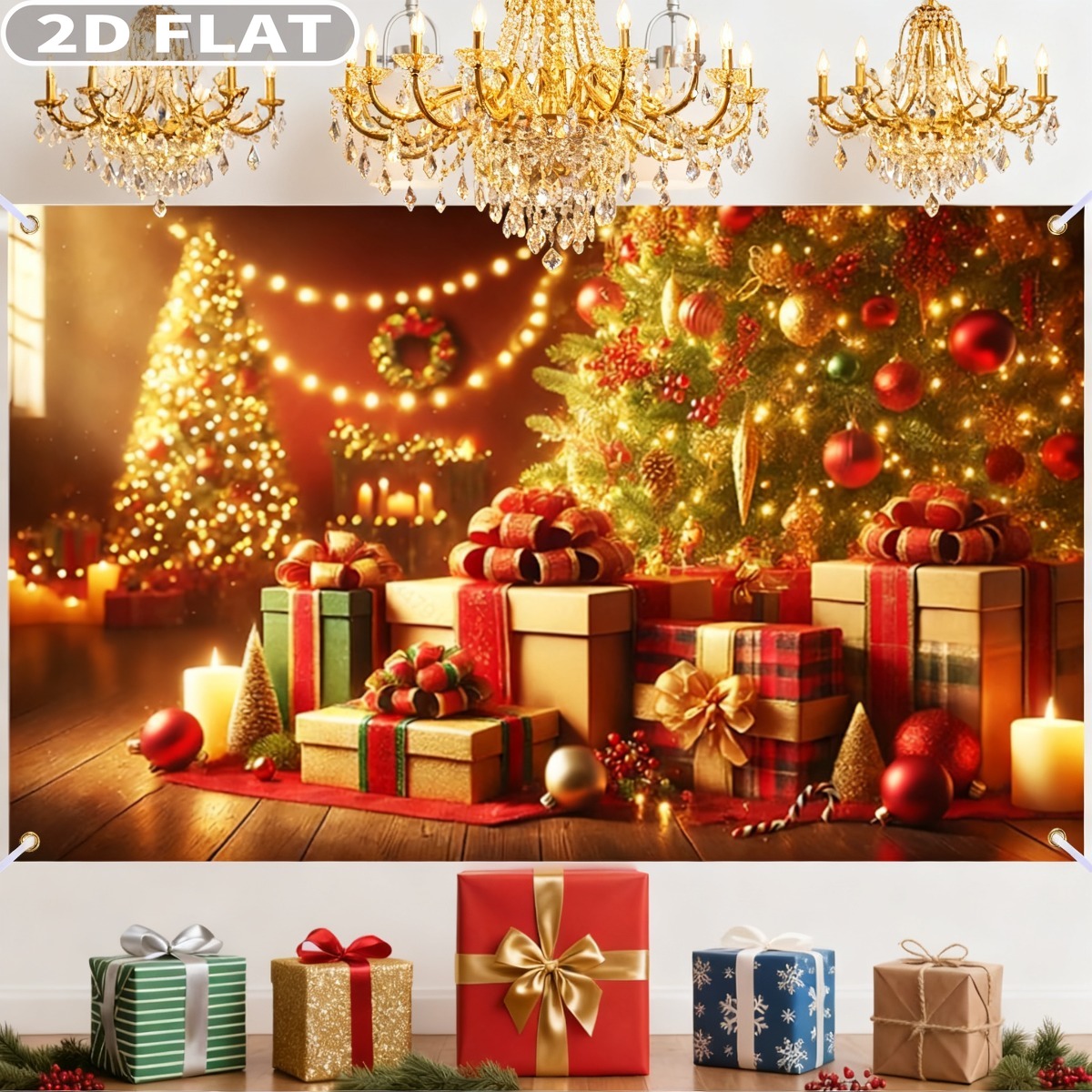 แบนเนอร์คริสต์มาสขนาดใหญ่ 1 ชิ - Photography Background บทวิจารณ์และราคา