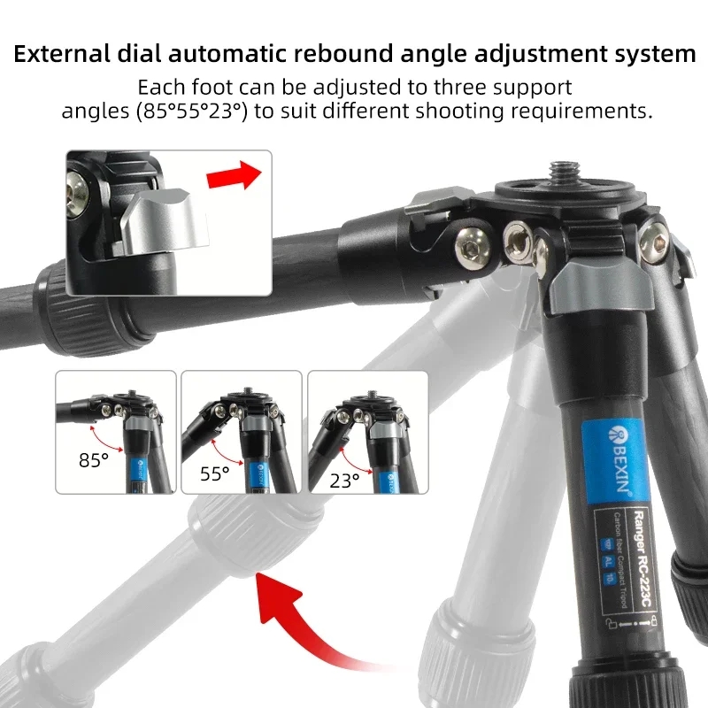 BEXIN Mini คาร์บอนไฟเบอร์ขาตั้ - Peak Design Clip บทวิจารณ์และราคา