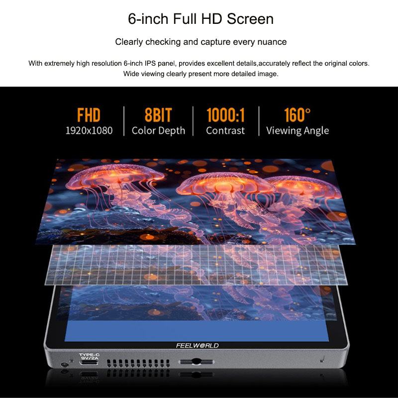 จอภาพถ่ายภาพ FEELWORLD P6XL ขน - Photography Uk บทวิจารณ์และราคา