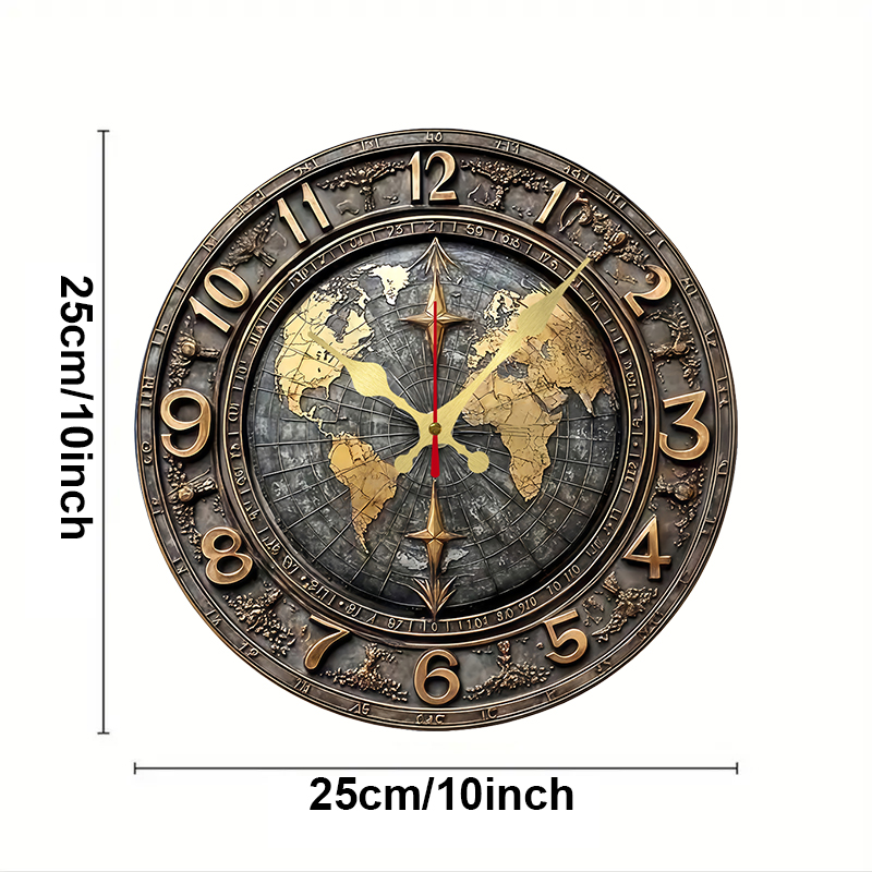 แผนที่โลกวินเทจ 2 มิติ นาฬิกาแ - Photography Mapped บทวิจารณ์และราคา
