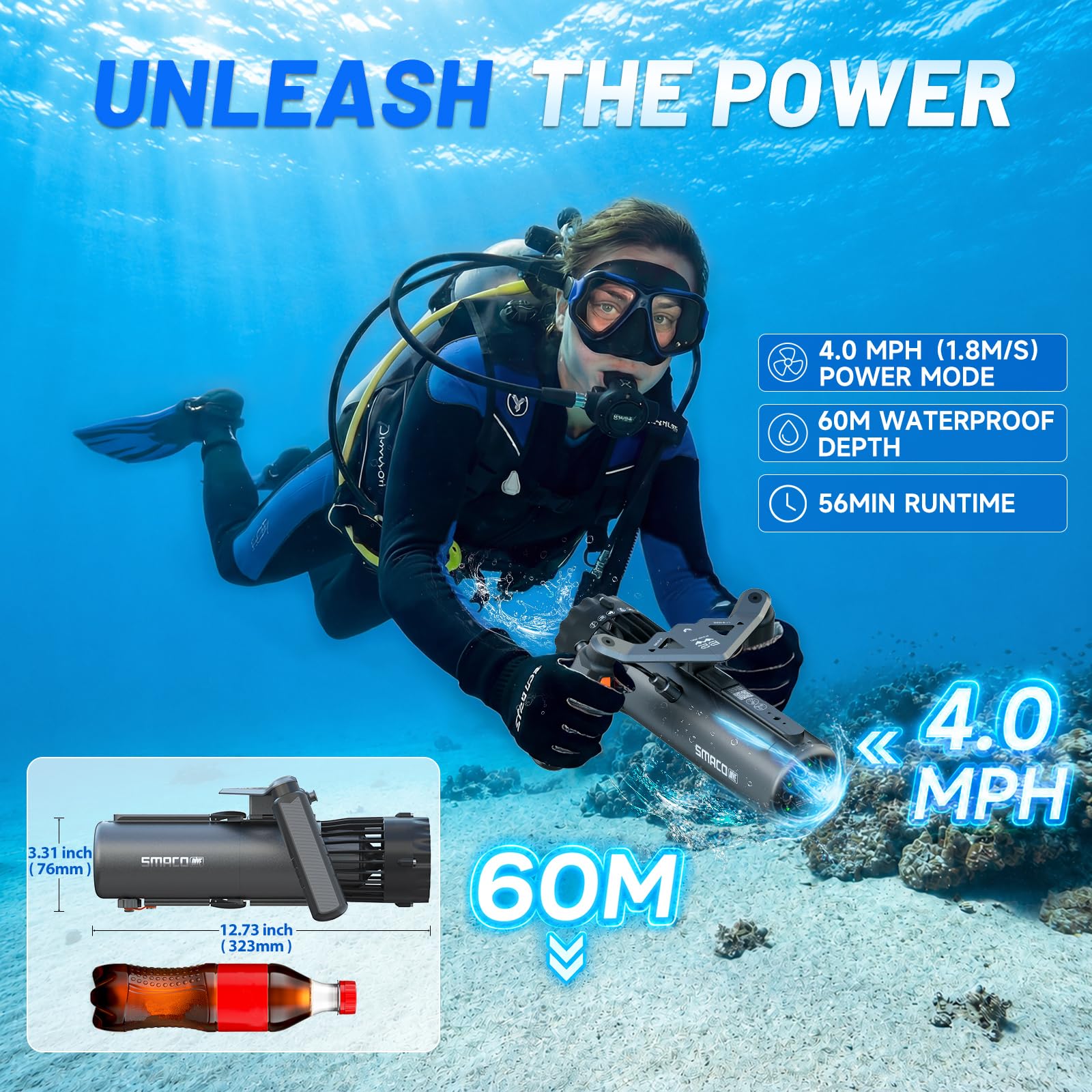 SMACO สกู๊ตเตอร์ใต้น้ำ แบบสองม - Photography Outdoor บทวิจารณ์และราคา