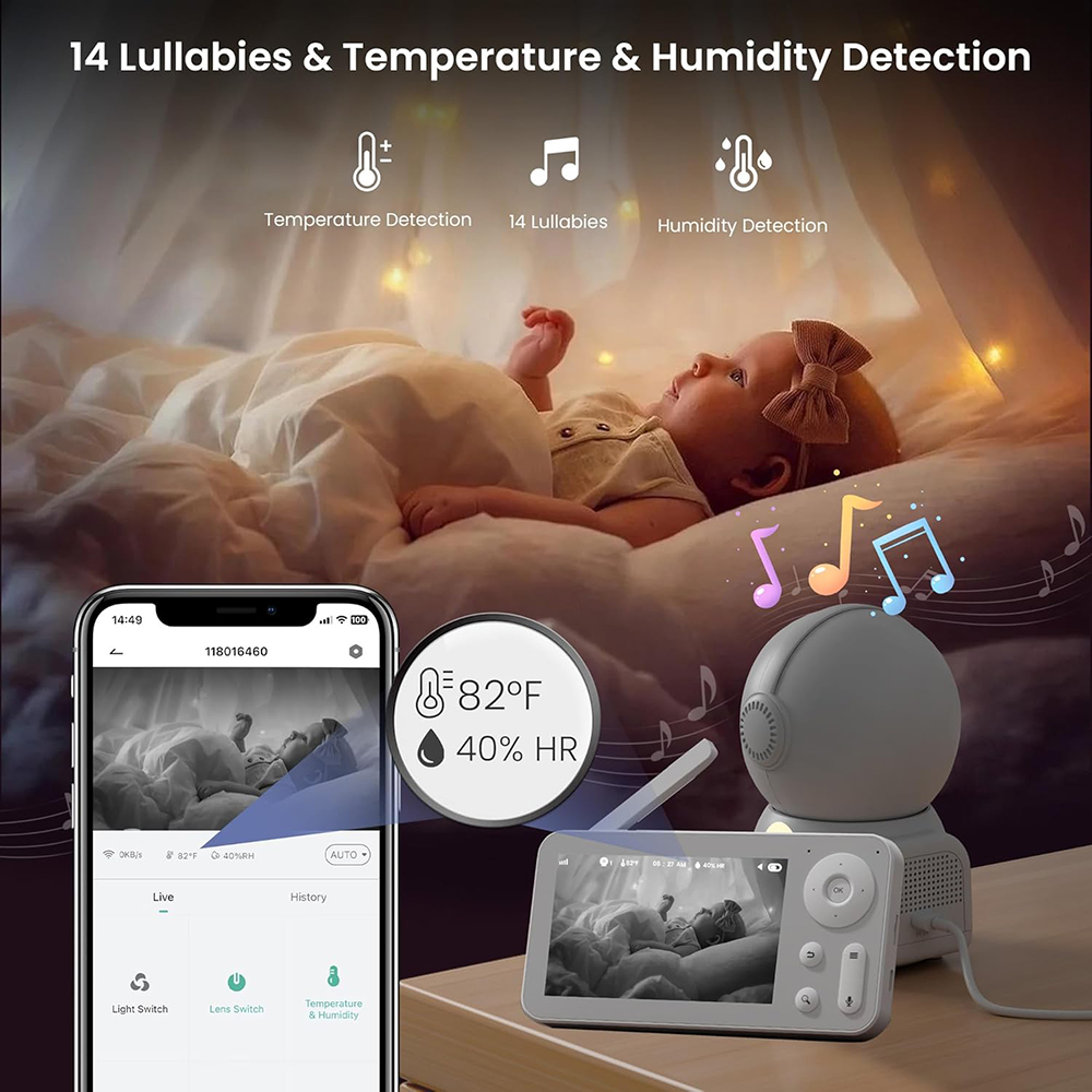 2K Baby Monitor พร้อม 2 กล้องแ - Photography Uk บทวิจารณ์และราคา