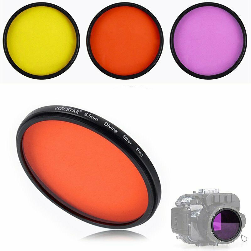 67 มม. สีแดงสีม่วงสีเหลือง Div - Photography Yellow Filter บทวิจารณ์และราคา