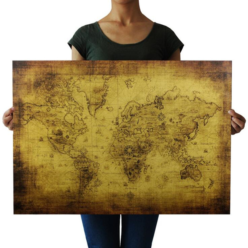 ขนาดใหญ่72.5X51.5cm Vintage Ol - Photography Mapped บทวิจารณ์และราคา