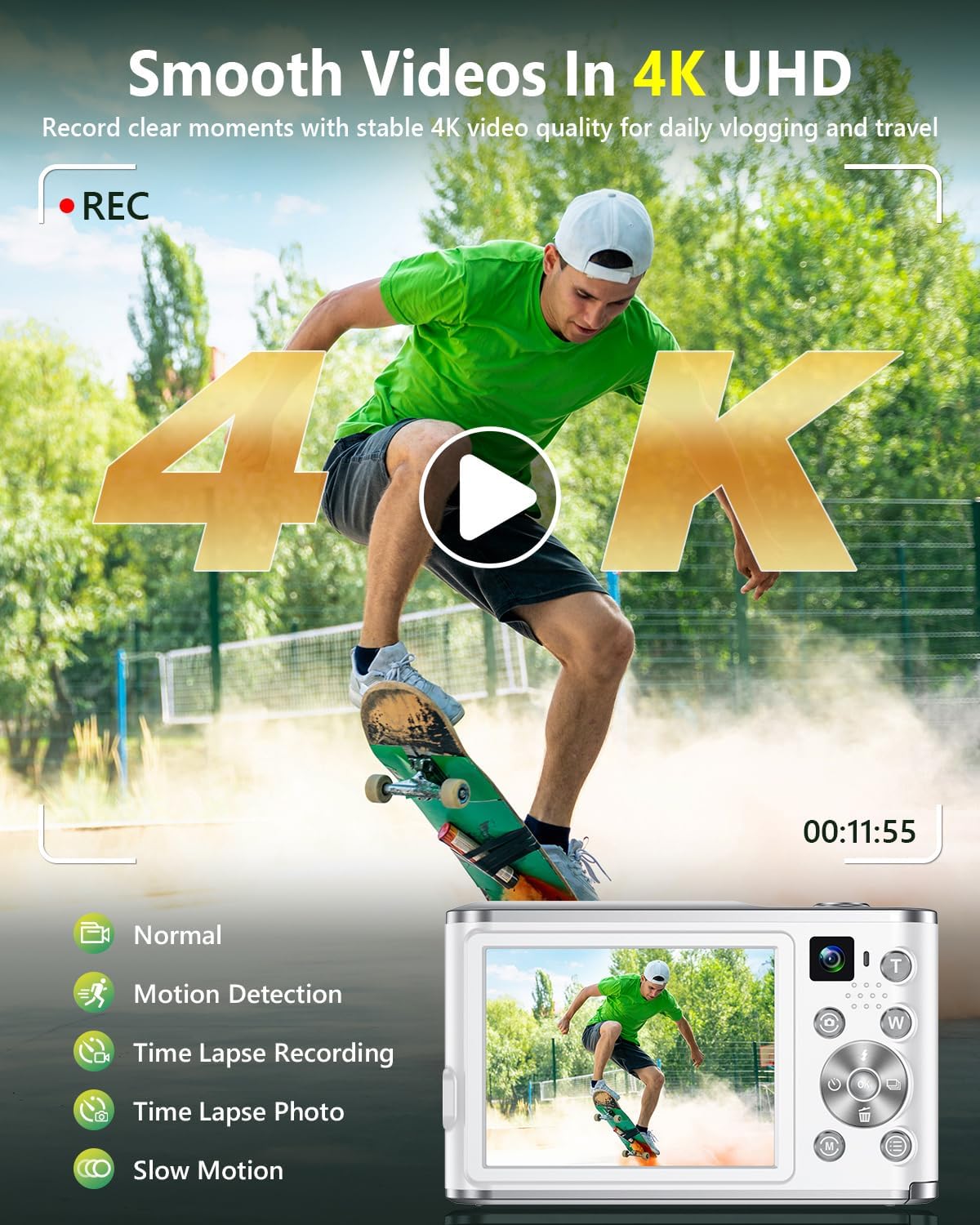 กล้องดิจิตอล 4K สำหรับการวิดีโ - Photography Zoom บทวิจารณ์และราคา