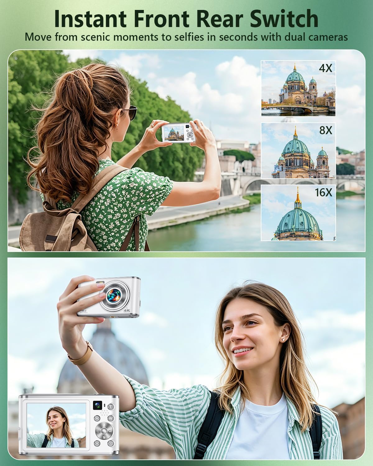 กล้องดิจิตอล 4K สำหรับการวิดีโ - Photography Zoom บทวิจารณ์และราคา